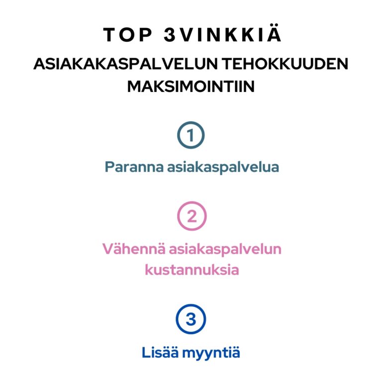 Vinkit asiakaspalvelun tehokkuuden maksimointiin